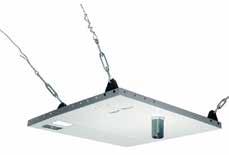 ceiling tile and mounts to a structural ceiling with tie wires Flexible, two-piece design five different points for mount