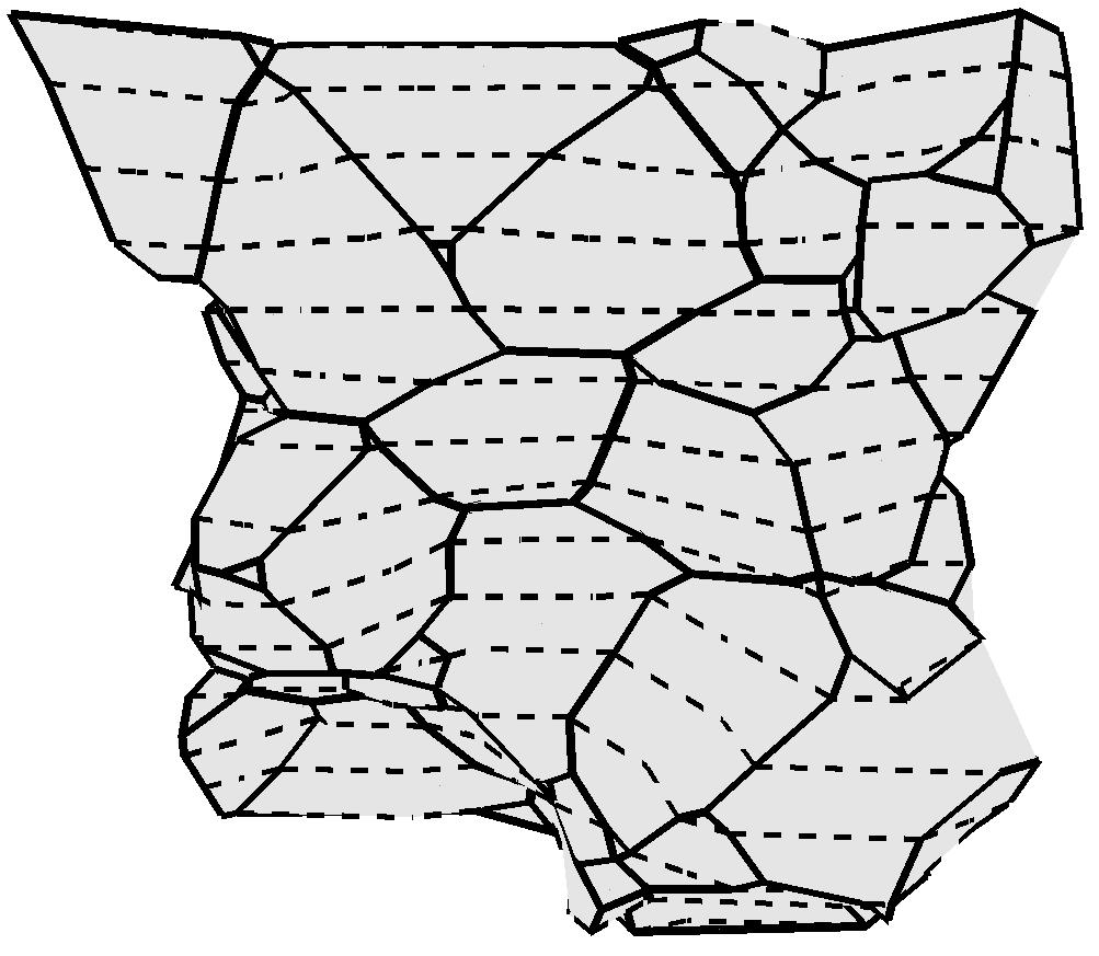 We place them by iteratively moving them toward the average position of nearby vertices. Placing them without self-intersections is a challenge.