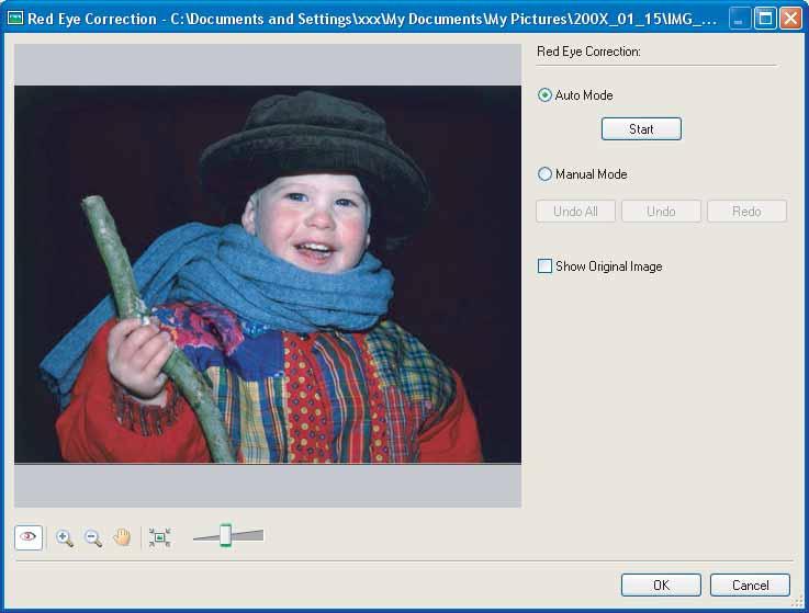 10 Fit to Window Matches the image size to the size of the Image Viewer Window. 11 Restore Restores the standard display size. 12 Zoom Slider Allows you to enlarge/reduce the displayed image.