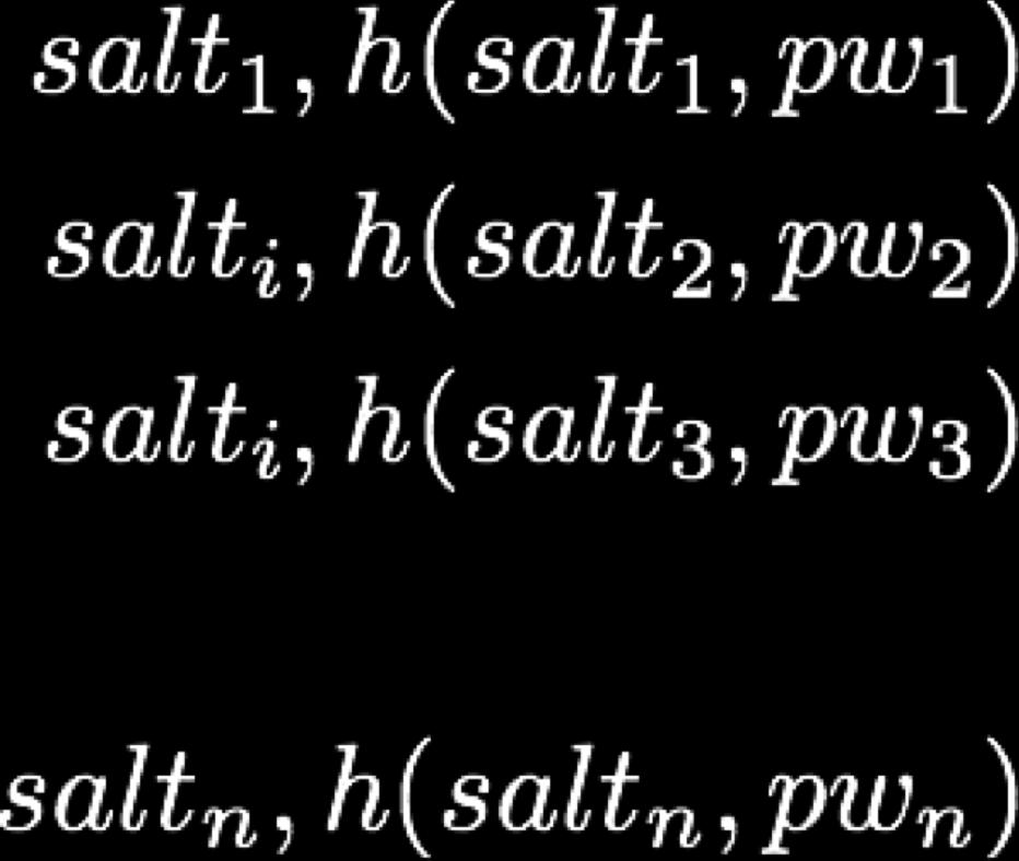 Salt ing passwords Suppose you want to make an offline dictionary attack more difficult A salt