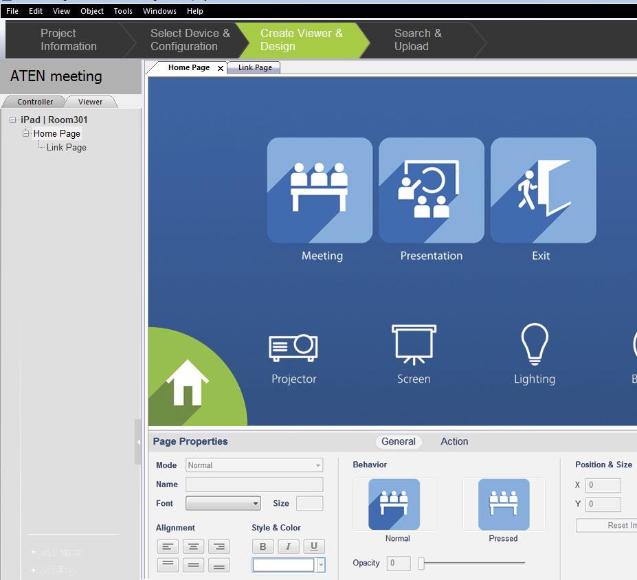 Configure Viewer Profile Customizable GUI design and control operations for