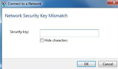 3 ) If it continues on saying network security key mismatch, it is suggested to confirm the wireless password on your modem router. Note: Wireless password/network Security Key is case sensitive.
