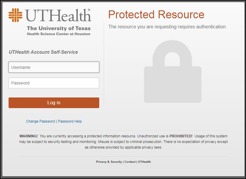 UTH-Share Sign Up Page Enter your UTH ID and password, then