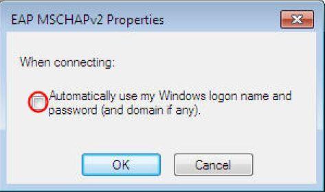Uncheck Automatically use my Windows logon name and password (and domain if any) SSID EXHIBITION_WEB EXHIBITION_WEB is to be configured manually onsite, and only in case your device cannot connect to