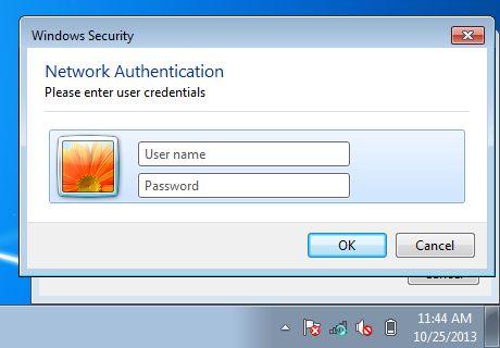 Select Connect Enter your Active Directory Credentials Example: User name: BHSLAB\cfikes Password: *************