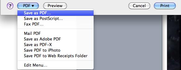 PRINTING TO PDF (MAC) 1. Click File, then Print. 2.