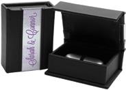 material Features a magnetic closure flap to keep box closed Inside has a black velvet padded cushion