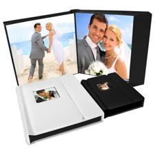 6855/10 Insert size: 5" x 5" Holds 20 photos Cameo Cover 6860 Insert size: 5" x 5" Holds 10 photos Solid black leatherette cover 6860/10