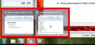 Pin Programs to the Taskbar (replaces the Quick Launch Bar) Pin the programs that you use most frequently to the taskbar so that you can easily access to them at anytime.