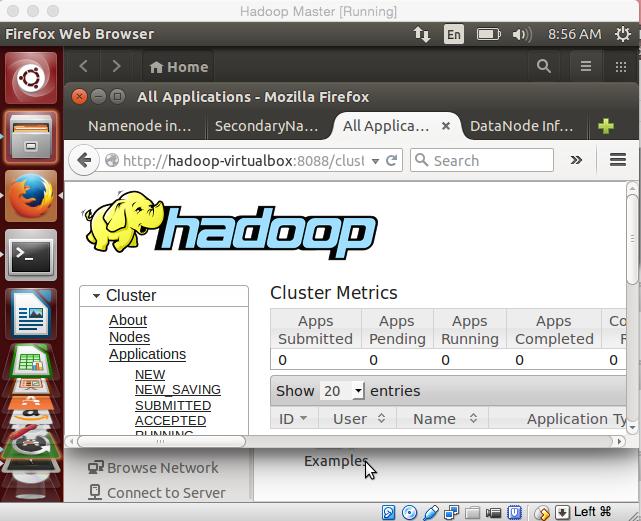 Figure 8 - Test File Processing with Hadoop Figure 6 - Hadoop cluster running on Ubuntu The processing of the data is carried out from Wikipedia s data dump [11] with the word count example program,