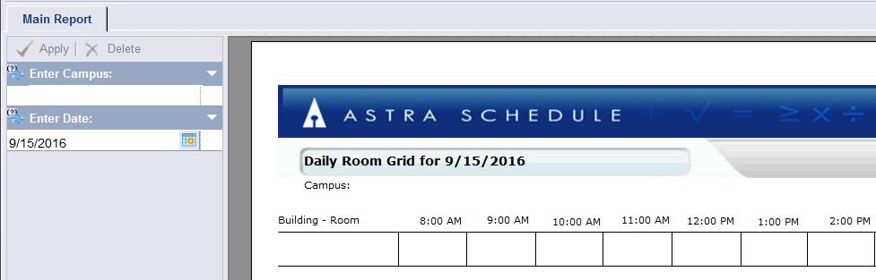 Daily Room Grid CSULB This report is a printable version of the Day Scheduling
