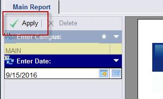 defaults to today s date Once the Campus and Date fields