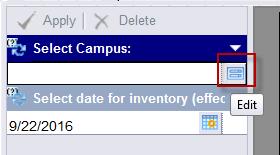 Once you have selected the report, you are relocated to Building by Room page. If you have never run the report before, the page will be blank.