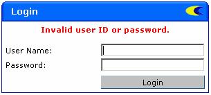 RTM home page NOTE: If you enter an incorrect user name or password, you see an error message in the Login box on the page