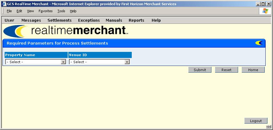 Processing Settlements NOTE: Based on your job function, user permissions, and property system configuration, you may or may not see the menu option and be able to perform the procedure described in