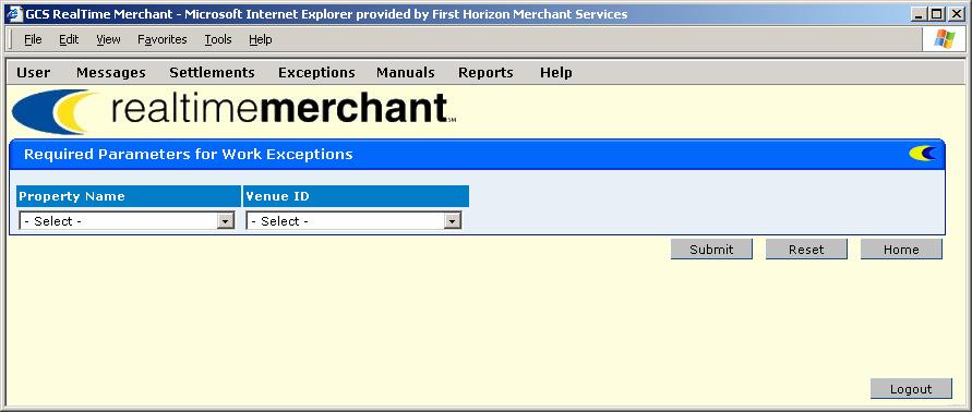 Working Exceptions NOTE: Based on your job function, user permissions, and property system configuration, you may or may not see the menu option and be able to perform the procedure described in this