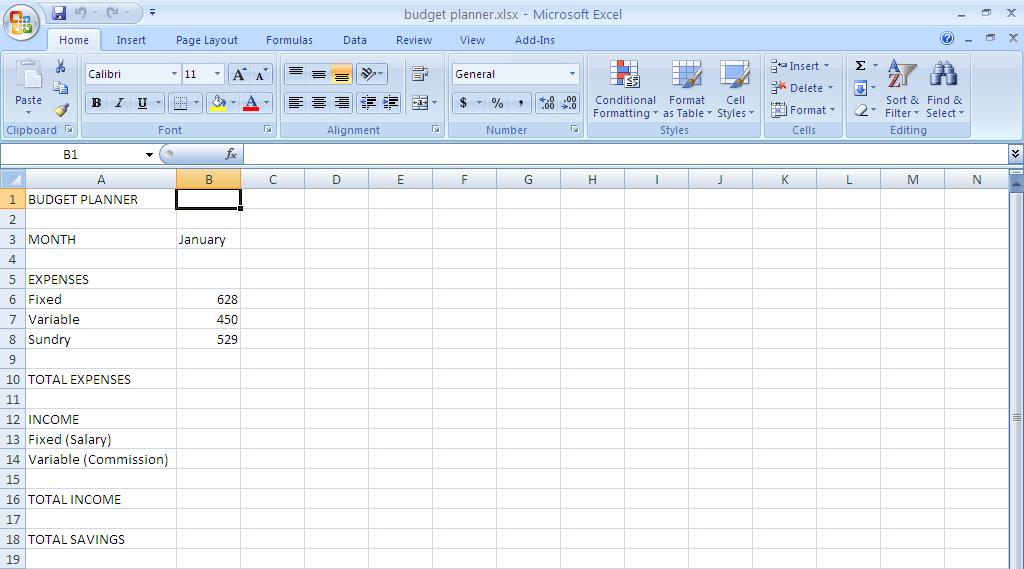 Parts of a spreadsheet Formula bar Active cell Active cell name The basic parts of the spreadsheet are: Row a horizontal line of cells; they are represented by numbers listed down the left hand side