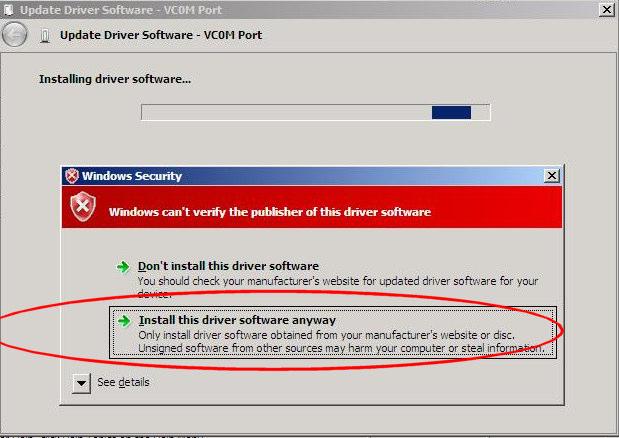 A Security warning box may appear so select "Install this driver anyway"