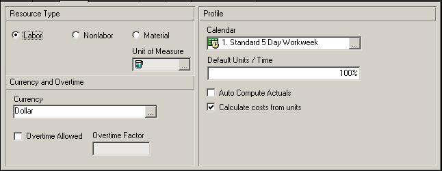 288 Part 4: Updating and Managing the Schedule In the Resources window, Details tab, you must mark the setting to Calculate Costs from Units to recalculate resource assignment costs.