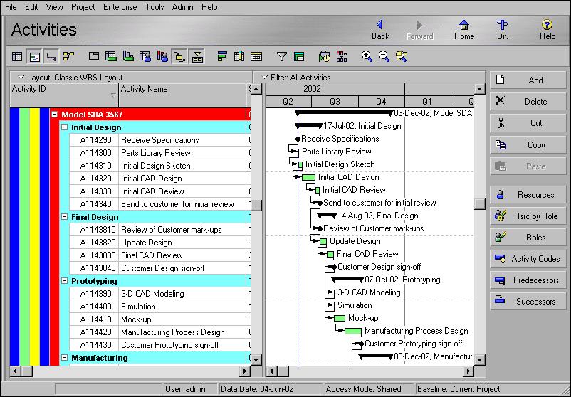 384 Part 5: Customizing Projects Modifying Columns You can customize the look and content of the columns included in tables and spreadsheets in the Activities window.