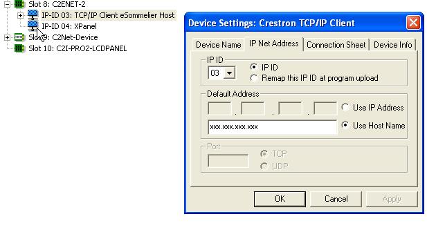 TCP/IP Client Connection This module requires that a TCP/IP client be inserted into your program.