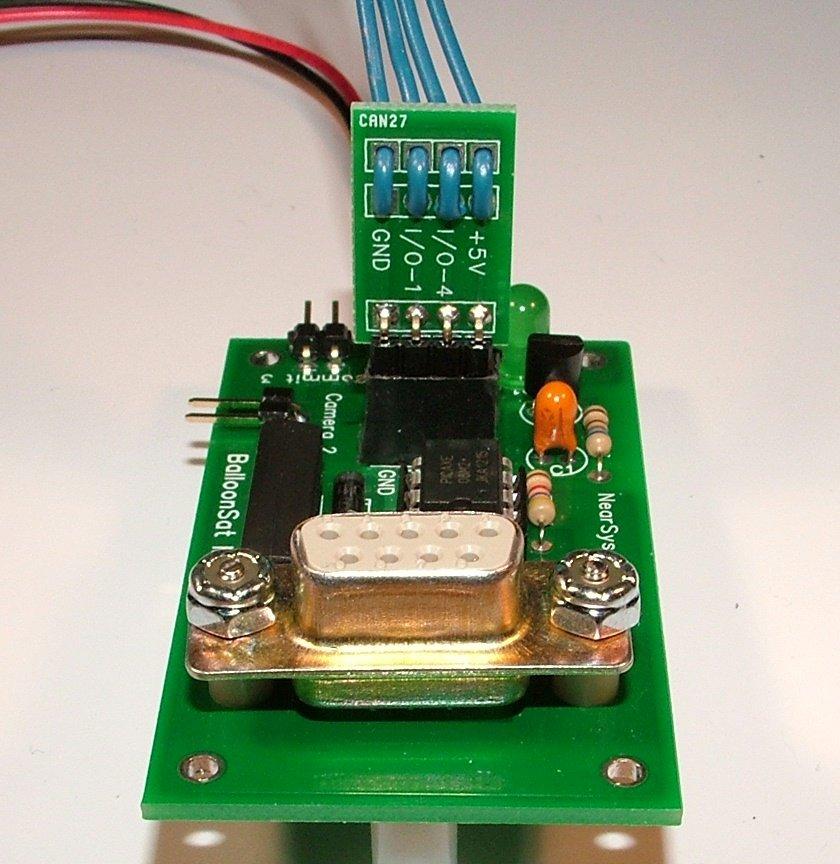 plugged into the BalloonSat Flight computer can be either an analog voltage, a series of voltage pulses (on and off), or an on-off state. Figure 22. A sensor array plugged into a flight computer.