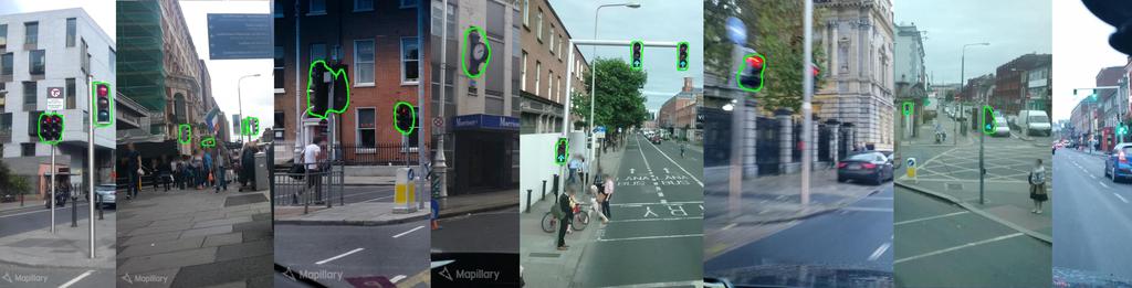 4 V. Krylov and R. Dahyot Fig. 2. Examples of successful and failed traffic lights segmentation on Mapillary data. Fig. 3. Left: Dublin TL dataset ( ) in 0.