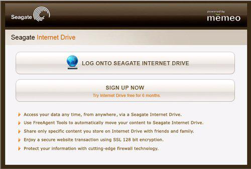 Seagate Internet Drive Registration Page Step 2: