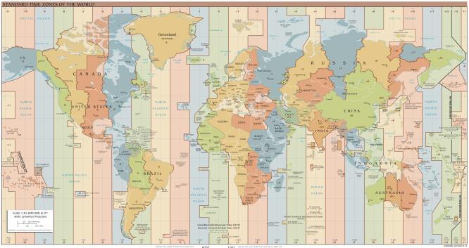 Greenwich Mean Time (GMT) map of time zones: Note: 1. If Time Sync.