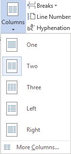 Managing Text Flow 101 Creating Columns In this exercise, you practice creating columns within an existing Word document. Create Columns GET READY.