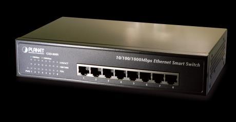 Web Smart Managed Product Overview The PLANET 8-/10-Port Managed Switch Product