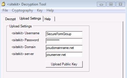 Important: The exported Key file does not include the Pass Phrase, which for obvious security reasons must be kept separately. Step 5: Upload the Encryption Key to your site. I.