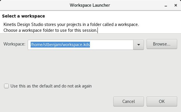 Page 6 of 19 Create your first project Create the workspace After launching KDS, you ll be prompted to select your workspace.