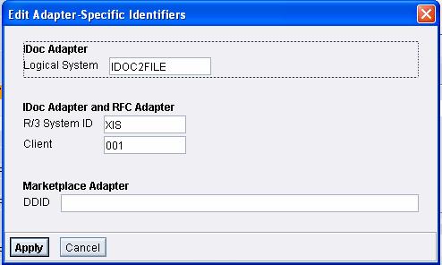 the Logical System (LS) that we have created in the Sender System(R/3) for the IDoc (IDoc2FILE in this example).