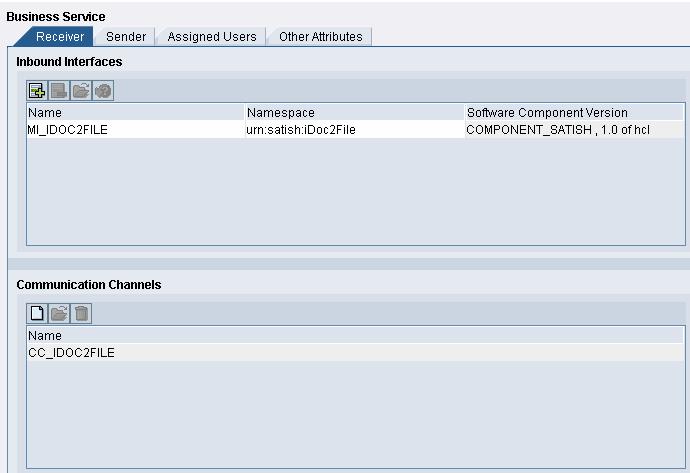 Now in Business Service window select the following (Inbound Interface and Communication Channel-File Adapter) for Receiver.