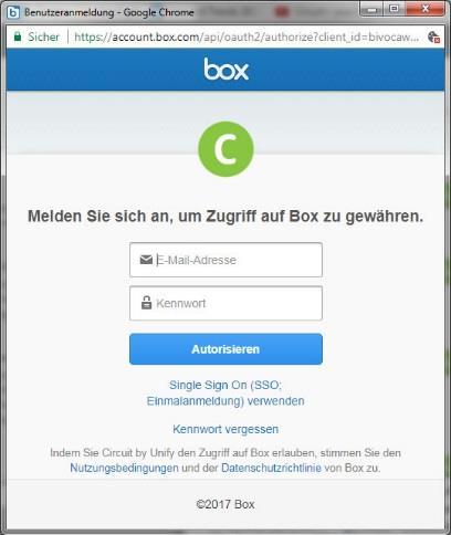 Search for Box and click on connect 5.
