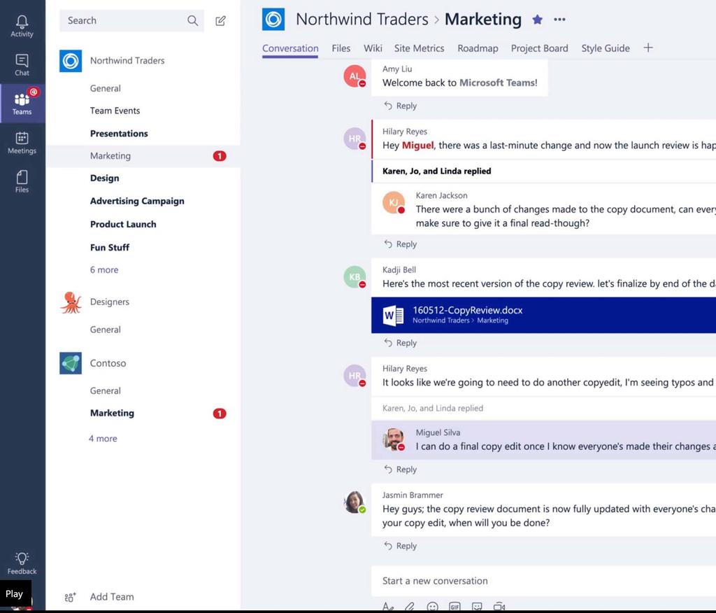 MICROSOFT TEAMS A productivity application for Communication Ease of