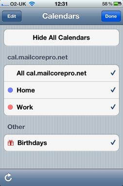Server: The CalDAV server (we are using cal.mailcorepro.net in this example). User Name: Your username (in user@domain i.e email address format).