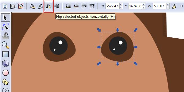 Step 6 When you re finished with one eye, you can duplicate it along with flipping it