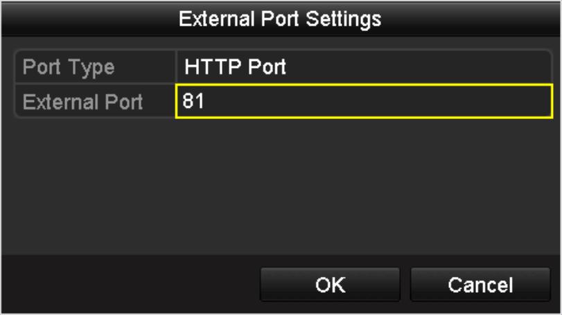 Figure 9. 29 External Port Settings Dialog Box 5. Click OK to save the setting for the current port and return to the upper-level menu. 6. Click Apply button to save the settings. 7.