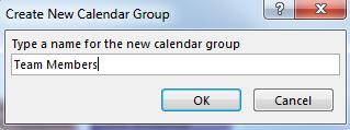 2. Enter a group name and click OK 3. Add group members and click OK The group will appear in the navigation bar.