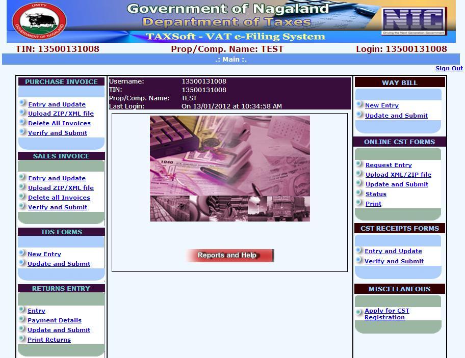Click on the button to fill e-way Bill new e form Upon clicking the button New Entry the following form shall be