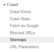 Once you are in your Google Webmaster Tools account, navigate to Crawl Sitemaps in the