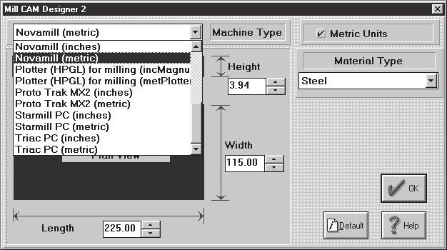 Quickstart This section will enable you to become familiar with the features of MillCAM Designer 2, without referring to the reference sections.