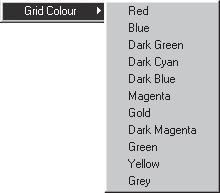 Click the required grid title to select the new grid size. "Grid OFF" Click this option to completely remove the grid lines from the work area. "Custom.