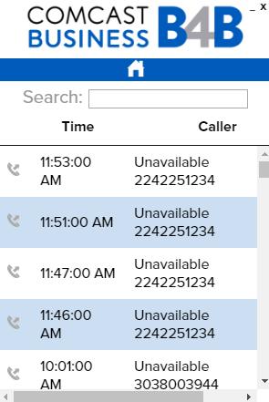 Type a name or number into the Search box The system will check the previous calls in the Call History and make