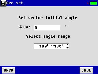 screen as below for initial angle setting and angle range (optional for -180 o -180 o and 0~360 o ). Fig. 5.5 5.