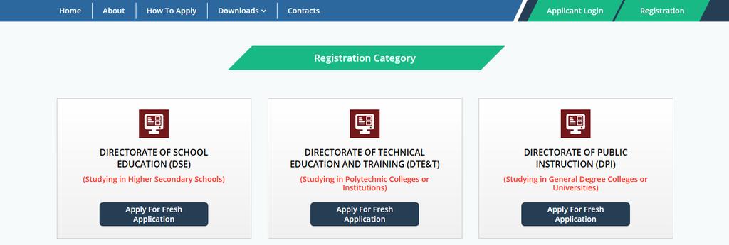 Enter the Applicant Id, Password (Which was set during registration process) and