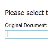 Click next to the Original Document field and locate the first file. Do the same for the Modified Document field.