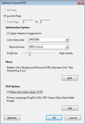 Scanned PDF s and OCR To enable or disable OCR on a completely scanned PDF choose View,